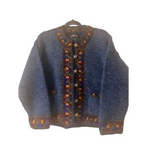 Lost Horizons cardigan sweater 100% wool one size